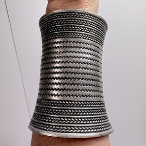 Etched Cuff Gladiator Bracelet by MNG Mango African Indian Boho Statement Piece